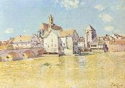 Alfred Sisley Brucke von Moret in der Morgensonne Spain oil painting artist